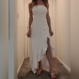 Free People Strapless Cream Dress